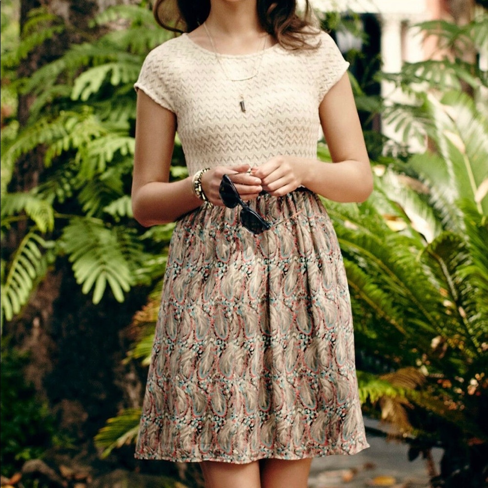 Anthropologie Weston Feather Dress - LIKE NEW